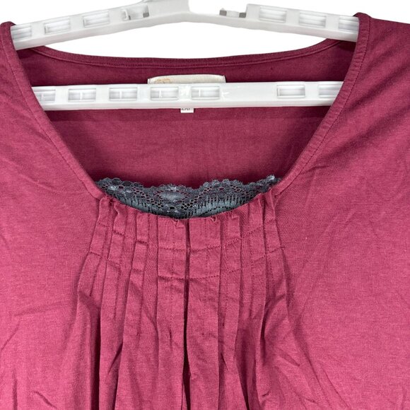 Texere Women's Swoop Neck Long Sleeved Blouse Size 2XP Petite Purple - Picture 2 of 6